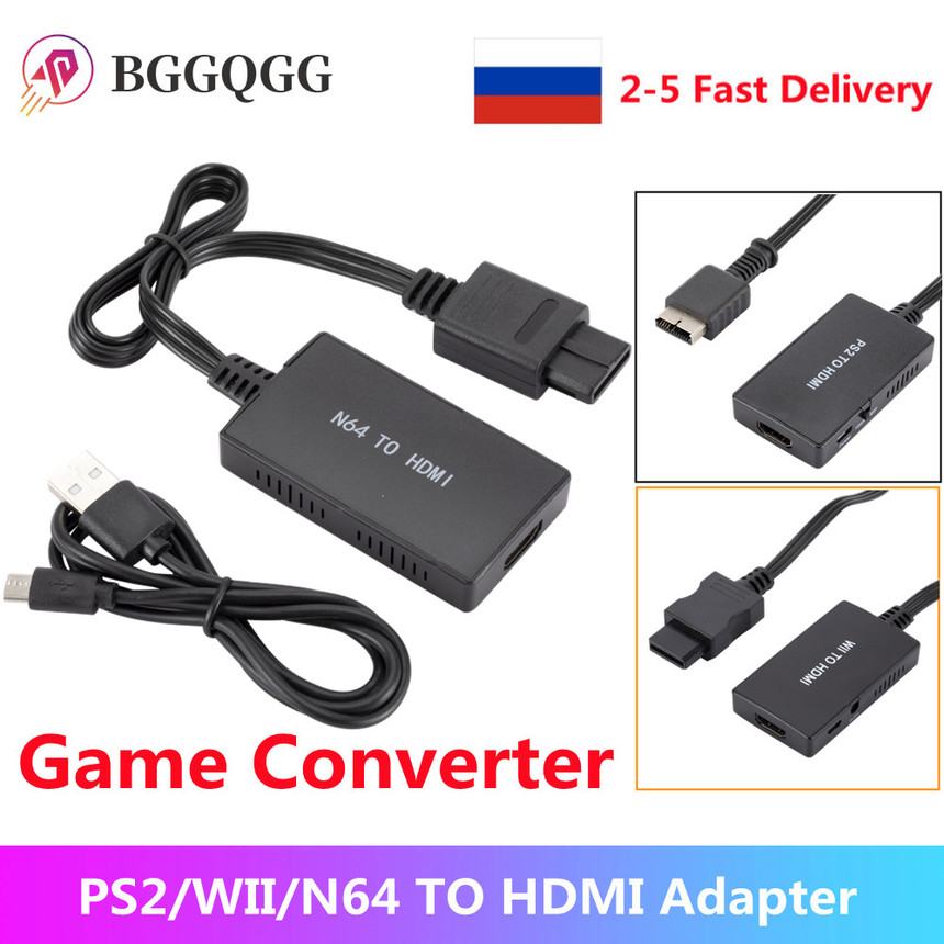 PS2/WII/N64-HDMI 호환 변환기, 게임 콘솔 어댑터 PS2-HDMI-호환 WII-HD n64-hdmi-호환 변환기
